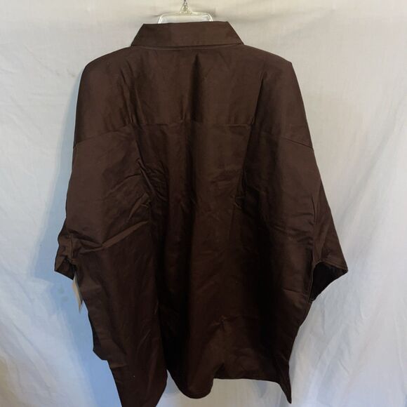 Evolution Men’s Thick Work Shirt Size 5XL Brown Workwear Rugged Comfort NWT - Picture 8 of 12